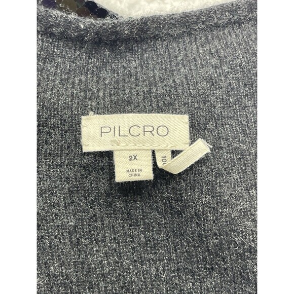 Anthropologie Pilcro Sweater Alani Cashmere Mock Neck Sequin Preppy Size 2X NWT - Picture 13 of 13